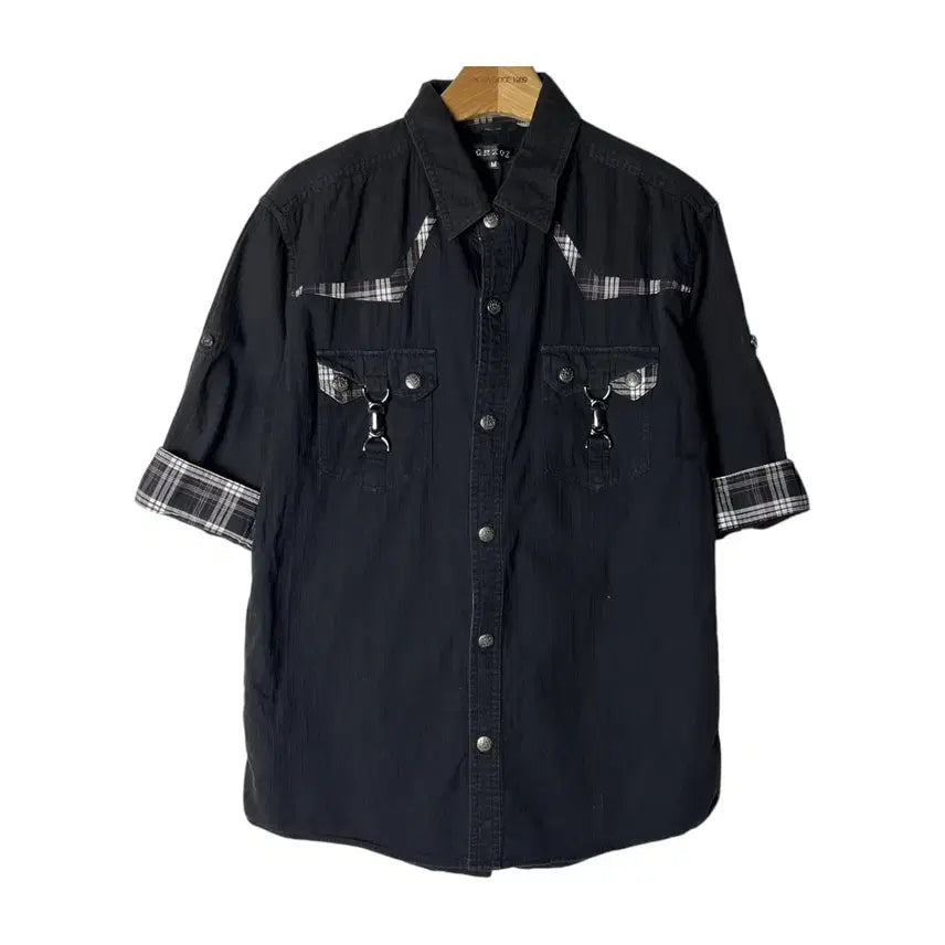 [BUNJANG] Omkoe Layered Half Shirt / [Omkoe] 락시크 레이어드 하프셔츠