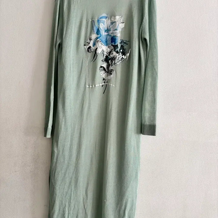 [BUNJANG] iz Mint Floral Long Cardigan / iz벨소매 롱 가디건 민트