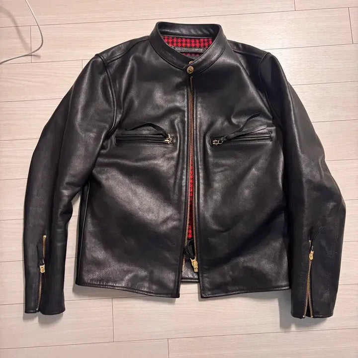 [BUNJANG] XL Horsehide Leather Cafe Racer J100 Jacket / (XLsize) 말가죽 카페레이서 j100 가죽자켓