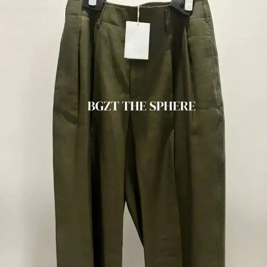 [BUNJANG] RECTO 26SS Linen Blend Pleated Pants Khaki / 렉토 26SS 리넨 린넨 블렌드 플리츠 팬츠 카키