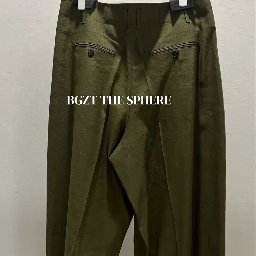[BUNJANG] RECTO 26SS Linen Blend Pleated Pants Khaki / 렉토 26SS 리넨 린넨 블렌드 플리츠 팬츠 카키