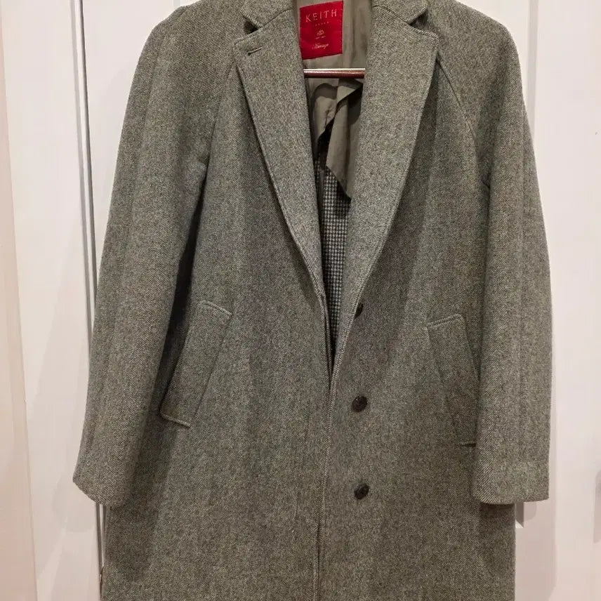 [BUNJANG] KEITH Khaki Wool Blend Coat / KEITH 키이스 연카키 코트
