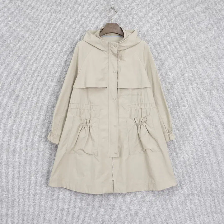 [BUNJANG] Son Jung Wan 23SS Half-Hooded Shirred Long Jumper / 손정완 23SS 반후드 셔링 롱 점퍼 55size