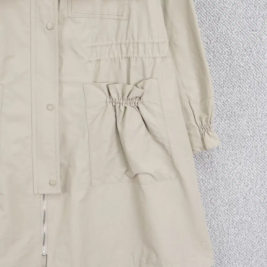 [BUNJANG] Son Jung Wan 23SS Half-Hooded Shirred Long Jumper / 손정완 23SS 반후드 셔링 롱 점퍼 55size