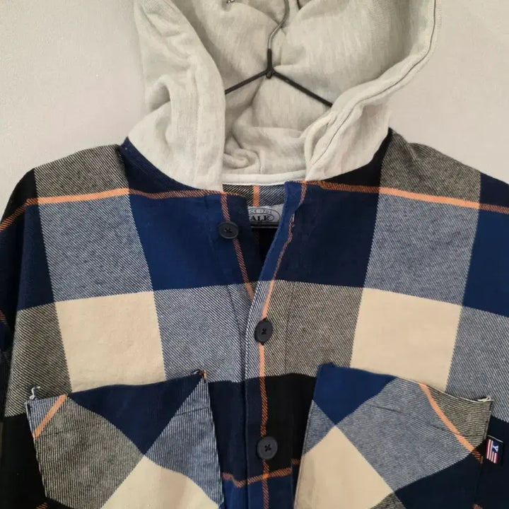 [SOLD OUT] 예일 후드 체크 남방 셔츠 F