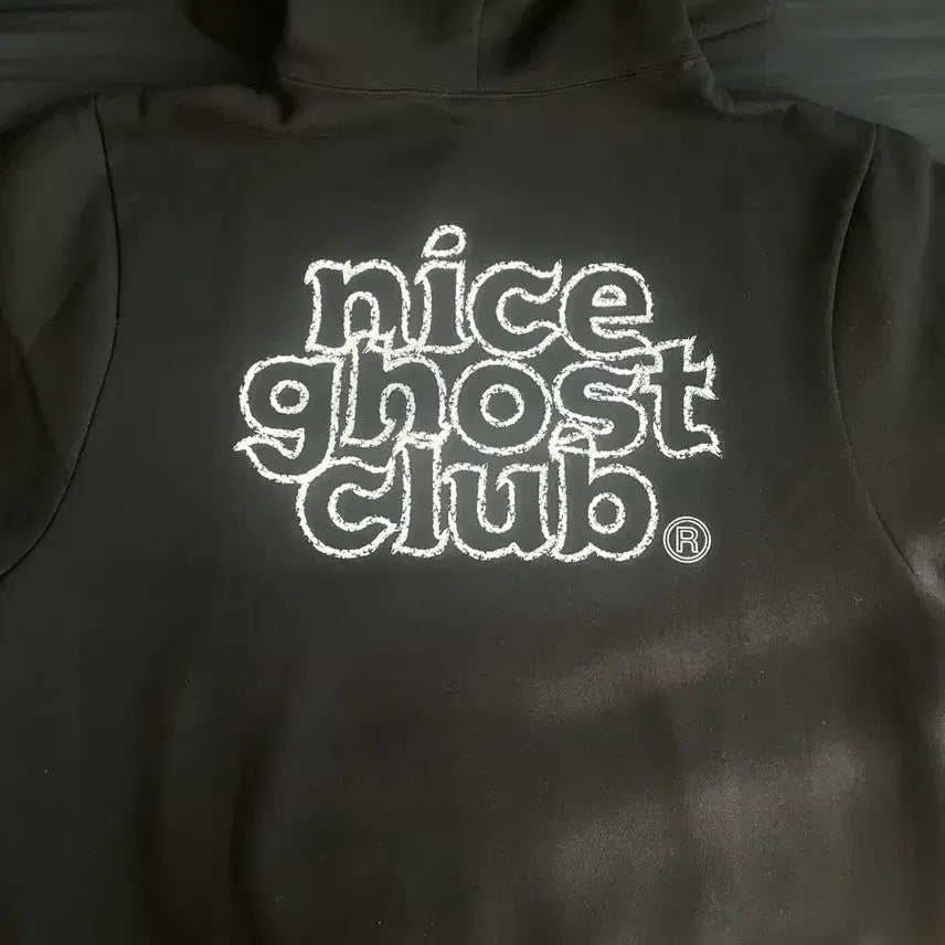 [BUNJANG] Nice Ghost Club Crayon Logo Hoodie Black / 나이스고스트클럽 CRAYON LOGO HOODIE_BLACK(NG2CFU