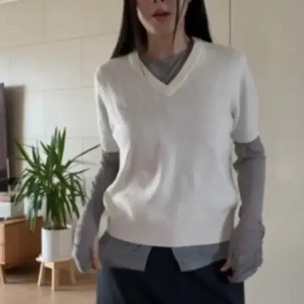 [BUNJANG] Woohwa Mesh Shirring Cardigan Gray / 우화 메쉬 셔링 가디건 그레이