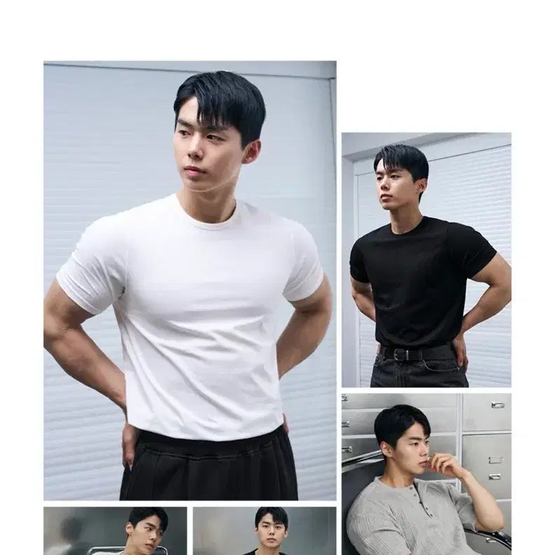 [SOLD OUT] (L) 드로우핏 만재 콜라보 러스티 머슬핏 티셔츠 BLACK 반팔