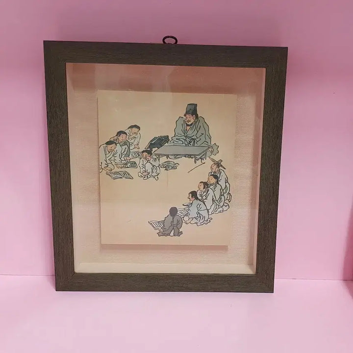 [BUNJANG] Kim Hong-do Seodangdo Antique Framed Painting / 김홍도 서당도 액자/빈티지액자/앤틱액자/김홍도액자/서당도/서당