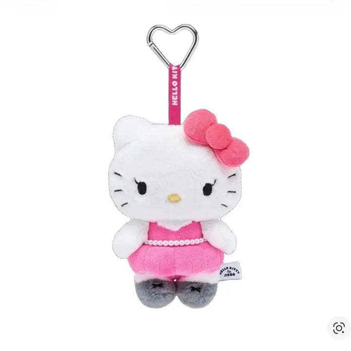 [BUNJANG] Hello Kitty x Jisoo Plush Keychain Red Pink / 헬로키티 x 지수 플러시키링 레드 핑크