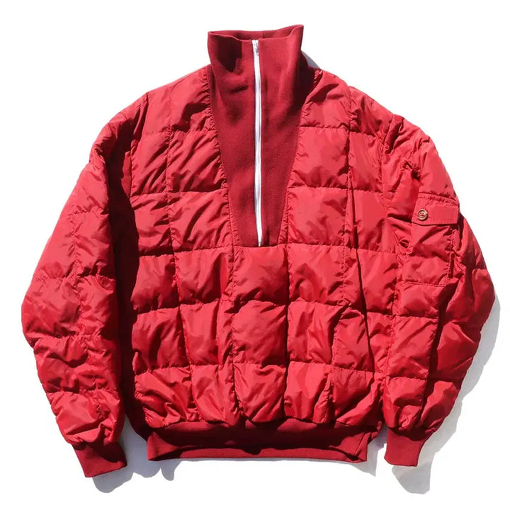 [BUNJANG] Eddie Bauer 80s Vintage Goose Down Pullover Jacket Red XL / [XL] 80s 에디바우어 빈티지 구스다운 풀오버 레드