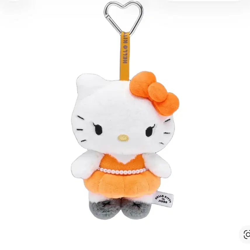 [BUNJANG] Sanrio Hello Kitty x Jisoo Plush Keychain Orange / 헬로키티 x 지수 플러시 키링 오렌지