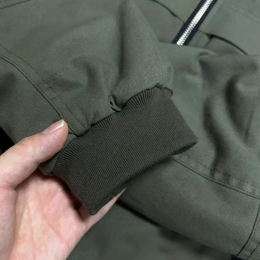 [BUNJANG] ETCE Washed Bomber Jacket Khaki M / [M] ETCE 워시드 봄버 자켓 WASHED BOMBER