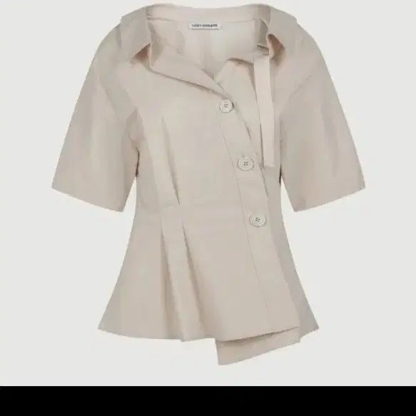 [BUNJANG] Lucky Chouette Asymmetric Short Sleeve Blouse / 럭키슈에뜨 언발란스 반팔 블라우스 36