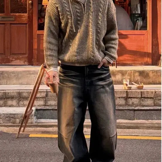 [BUNJANG] 1206 Studio Raven Wide Cat Denim XL / 1206Studio 레이븐 와이드 캣 데님 XL