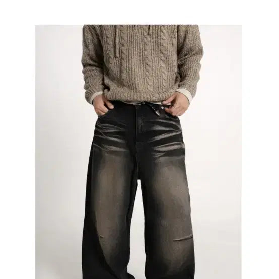 [BUNJANG] 1206 Studio Raven Wide Cat Denim XL / 1206Studio 레이븐 와이드 캣 데님 XL