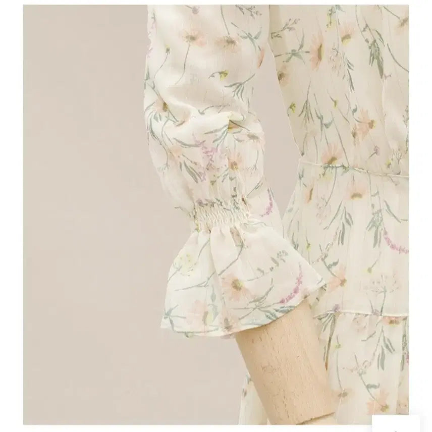 [BUNJANG] EnC Floral Long Chiffon Frill Dress Set / EnC 플라워 롱 원피스 쉬폰 프릴 새상품 3종
