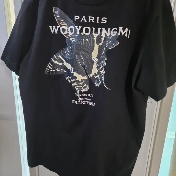 [BUNJANG] Wooyoungmi Butterfly Logo T-shirt (Black) - Size 48 / s급우영미 나비백로고 반팔 48사이즈