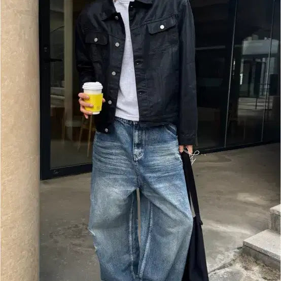[BUNJANG] 1206Studio Double Back Wide Denim (XL, Tailored) / 1206Studio 빈티지 슬럽 더블 백 와이드데님 XL