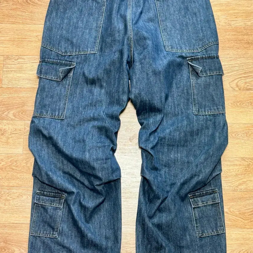 [BUNJANG] Noun x Wavy ness Denim Cargo Wide Pants Size 3 / 노운 x  웨이비니스 데님 카고 와이드 팬츠 3사이즈