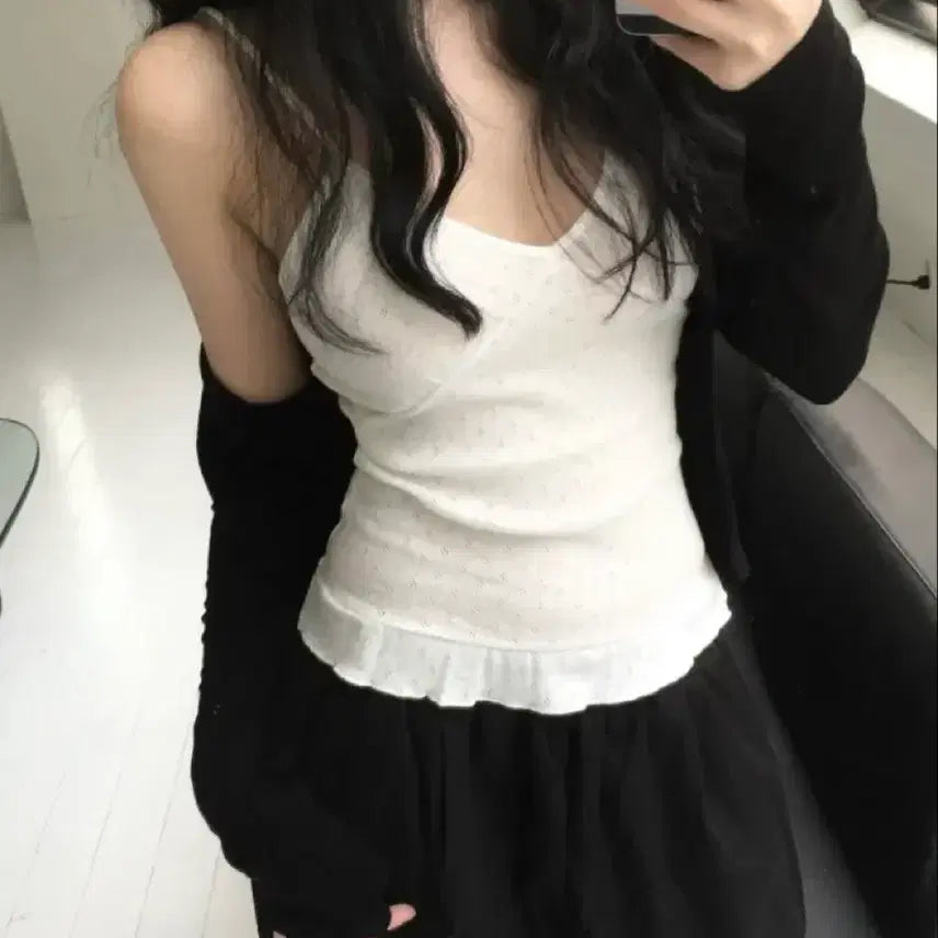 [BUNJANG] Liz Lisa Open Shoulder Cardigan / 리즈리버 오픈 숄 가디건