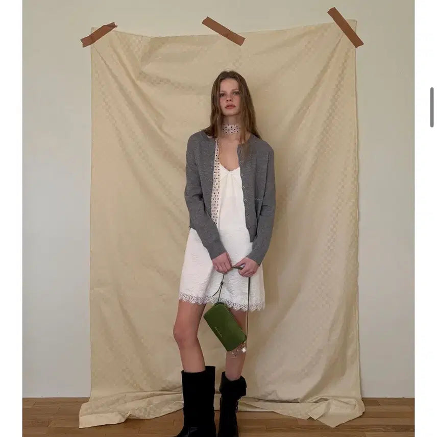 [BUNJANG] 어패럴아카이브 post round cardigan-gray / 어패럴아카이브 post round cardigan-gray