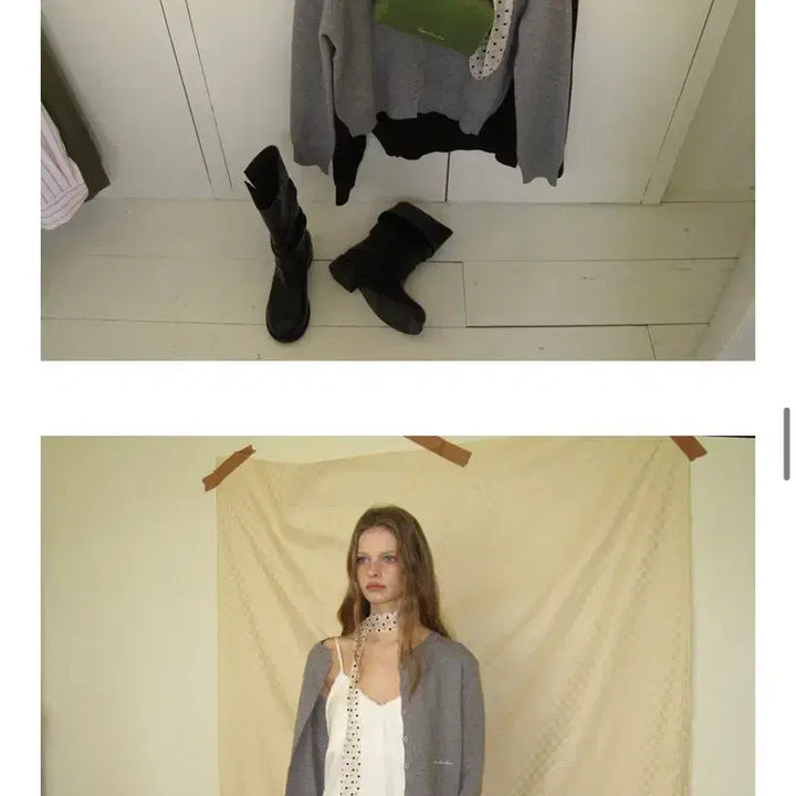 [BUNJANG] 어패럴아카이브 post round cardigan-gray / 어패럴아카이브 post round cardigan-gray