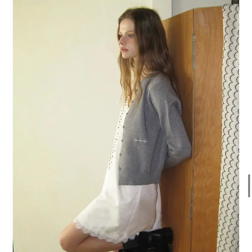 [BUNJANG] 어패럴아카이브 post round cardigan-gray / 어패럴아카이브 post round cardigan-gray