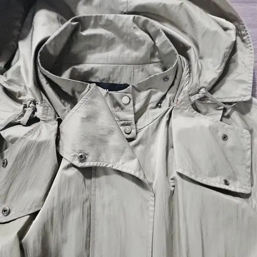 [BUNJANG] Kenneth Lady Hooded Long Windbreaker Coat / KL  Kenneth Lady  후드 롱  바람막이  코트 2