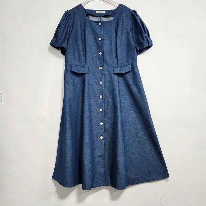 [BUNJANG] Chic Line Denim Long Dress / 시크라인 데님 롱원피스77반~88반