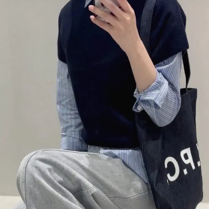 [SOLD OUT] 아페쎄 APC 로르 데님 에코백 토트백 가방