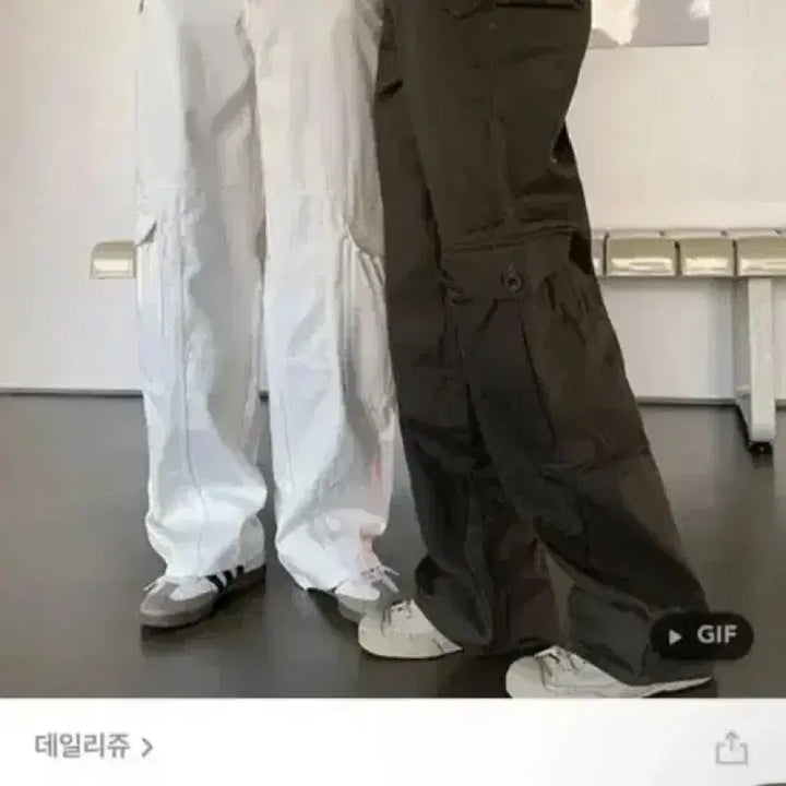 [BUNJANG] Daily Jou Cotton Cargo Wide Pants - Black S / [데일리쥬] 클랜시 카고 코튼 와이드 팬츠 - 블랙 S 지그재그에이블리