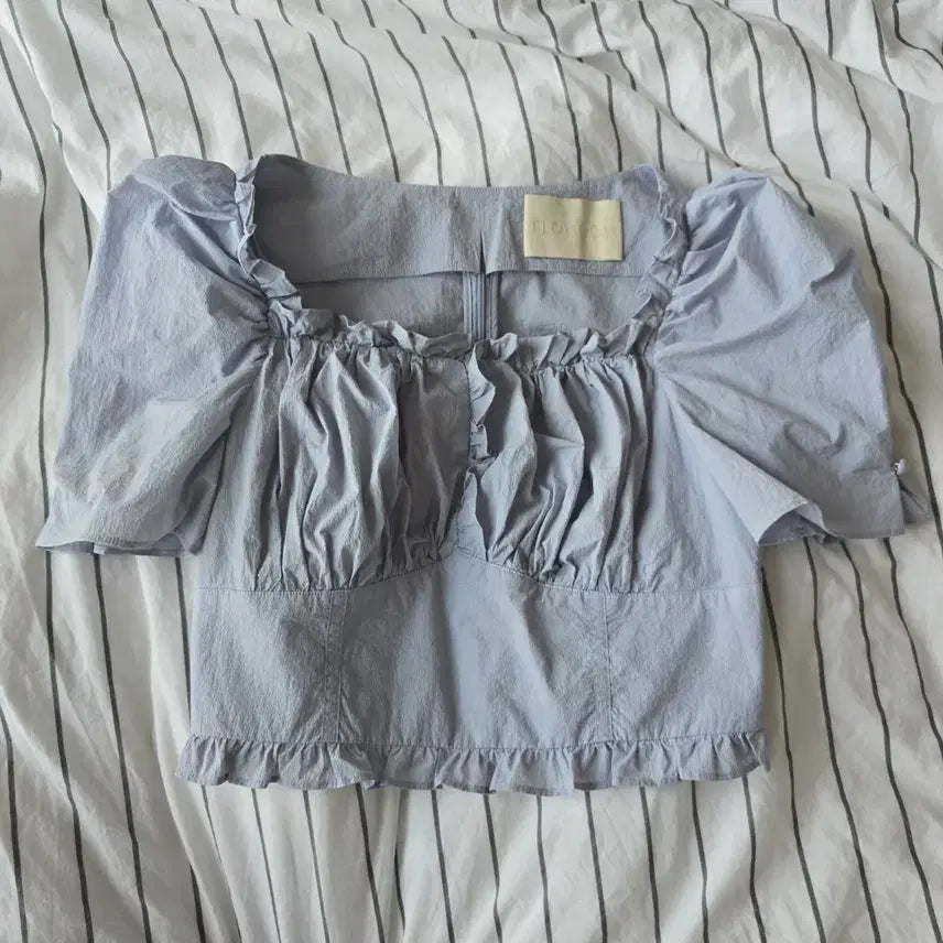 [BUNJANG] Flowoom Summer Chichi Blouse Sky Blue S / Flowoom Summer Chichi Blouse 스카이블루 S
