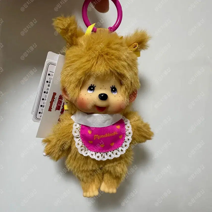 [BUNJANG] Monchhichi Twin Tail Brown Keychain / 홍콩 몬치치 양갈래 트윈테일 브라운 키링