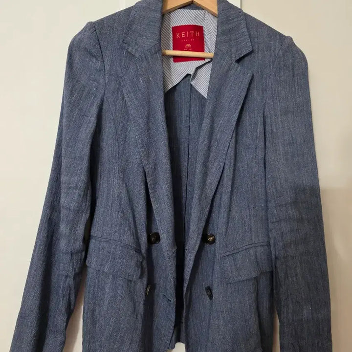 [BUNJANG] KEITH Linen Double Button Jacket / KEITH 키이스 린넨 더블 단추 자켓