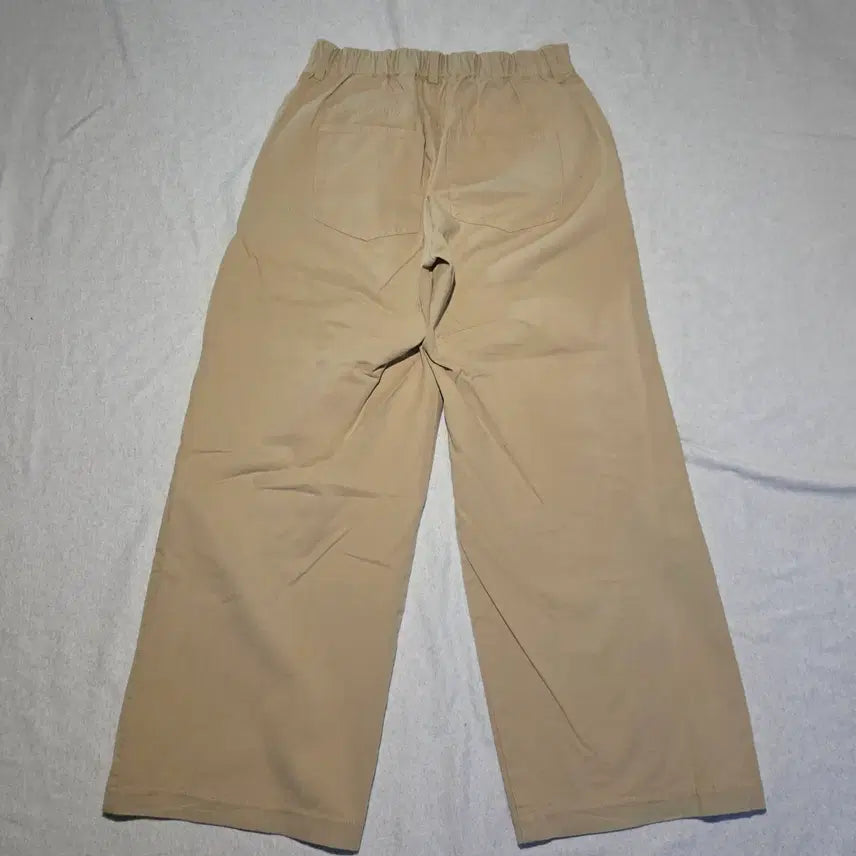 [BUNJANG] Not For Nerd Wide Cotton Pants (Beige) / 낫포너드 투 턱 와이드 코튼 팬츠(베이지)