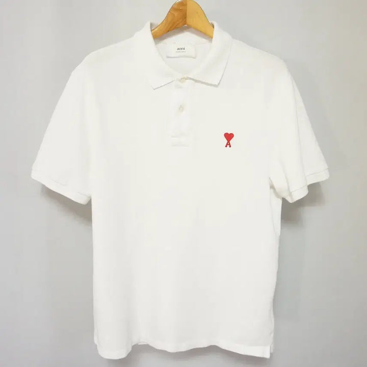 [BUNJANG] AMI Casual White Short-Sleeve PK T-Shirt Men&