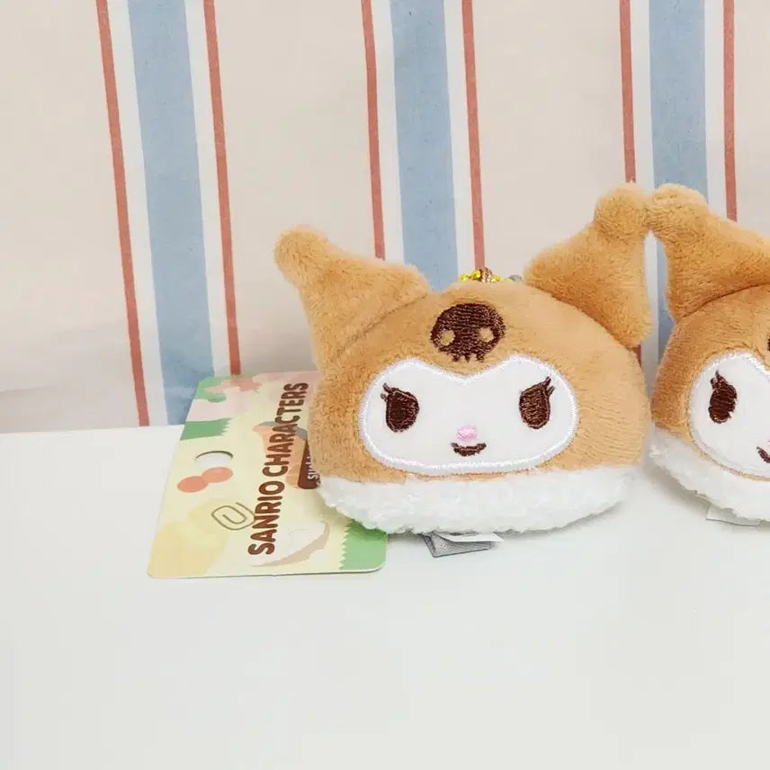[BUNJANG] Sanrio Kuromi Sushi Mascot Keychain Plush / 새상품)쿠로미 유부초밥 정품 키링 인형_산리오 스시 마스코트 누이 굿즈