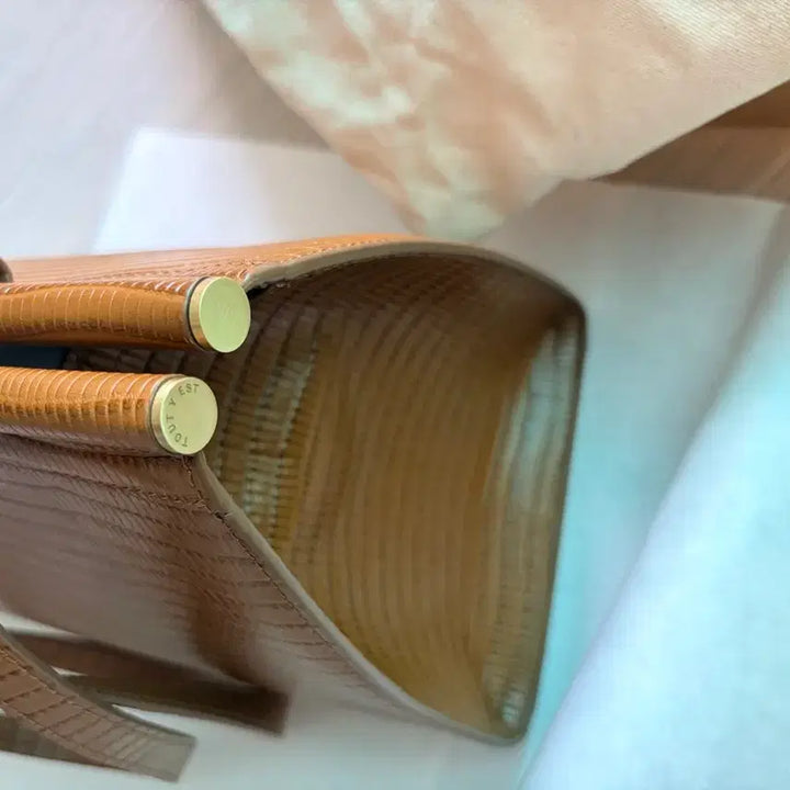 [BUNJANG] 2TE Parallele Bag Brown Leather Tote / 택달린새것 풀세트/투티에 파라렐백 브라운컬러