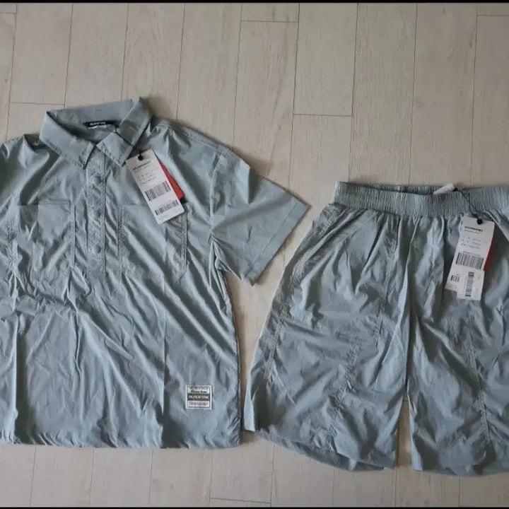[BUNJANG] Black Yak Anorak Short Sleeve Shirt &amp; Shorts Set / 블랙야크 아노락 반팔 셔츠 반바지 세트 /145-155