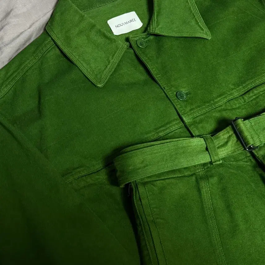 [BUNJANG] NOUVMAREE EE 22FW Neo Stitch Denim Set Green / 누마레 22FW EE 네오 스티치 셋업 그린 M, S