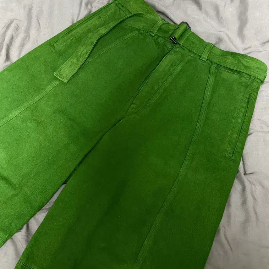 [BUNJANG] NOUVMAREE EE 22FW Neo Stitch Denim Set Green / 누마레 22FW EE 네오 스티치 셋업 그린 M, S