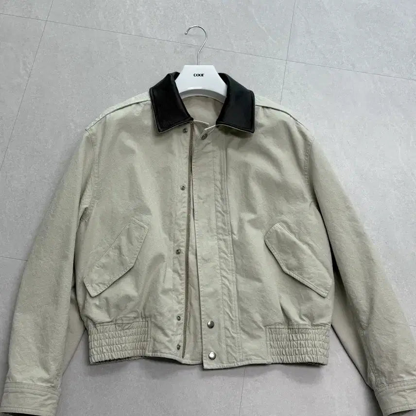 [BUNJANG] Coour Leather Collar Bomber Jacket XL / (새상품) 쿠어 레더 카라 봄버 XL