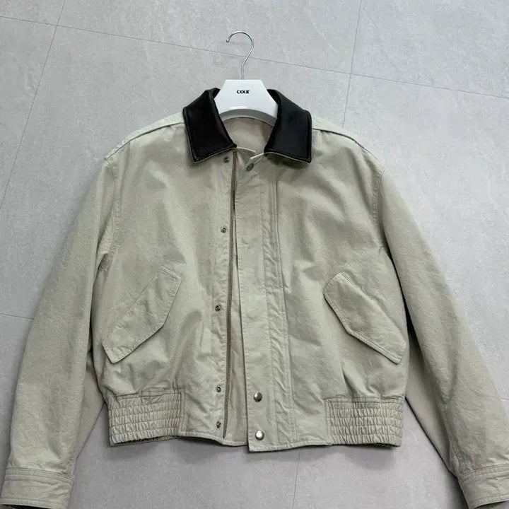 [BUNJANG] Coour Leather Collar Bomber Jacket XL / (새상품) 쿠어 레더 카라 봄버 XL