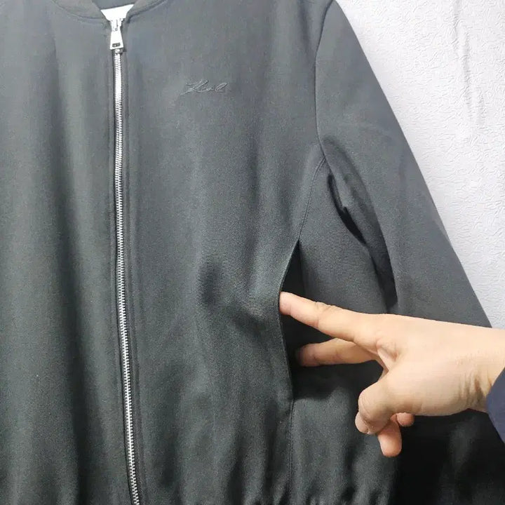 [BUNJANG] Karl Lagerfeld Pleated Long Dress / 칼 라거펠트  점퍼 플리츠 롱 원피스  55