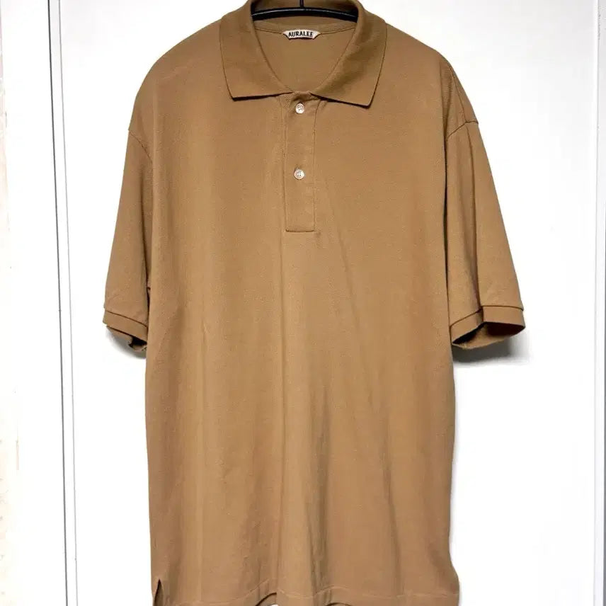 [BUNJANG] Auralee Super Fine Cotton Big Polo Shirt / 오라리 슈퍼파인 코튼 빅 폴로 뉴트럴 베이지 5