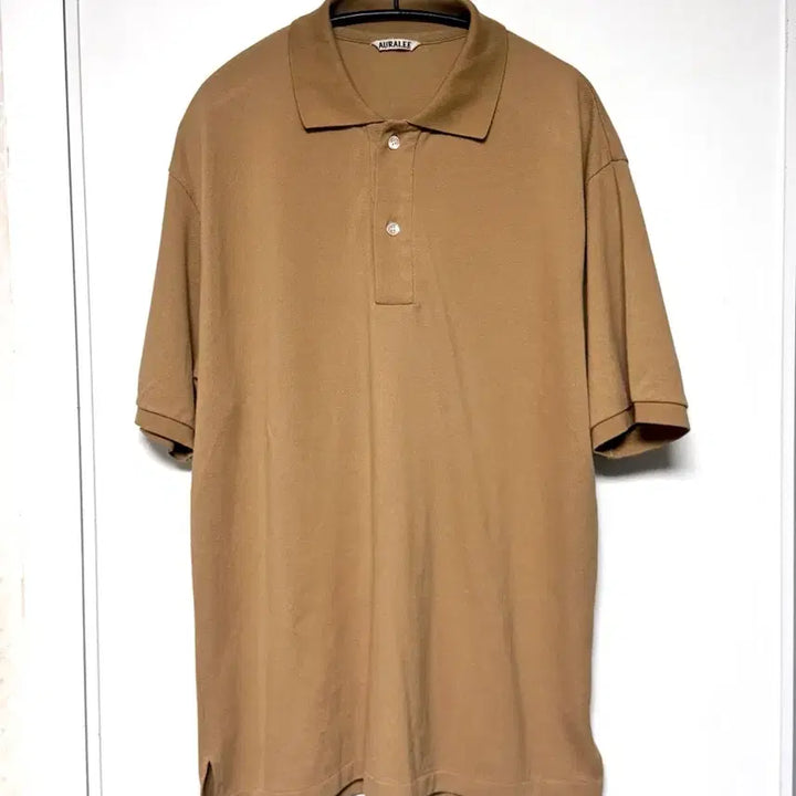 [BUNJANG] Auralee Super Fine Cotton Big Polo Shirt / 오라리 슈퍼파인 코튼 빅 폴로 뉴트럴 베이지 5