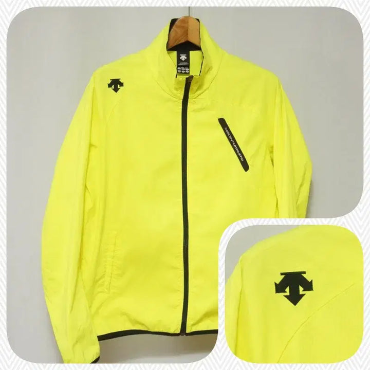 [SOLD OUT] 데상트 형광그린 바람막이 점퍼 남성100