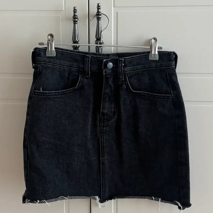[BUNJANG] Black Denim Skirt / 흑청 데님 스커트