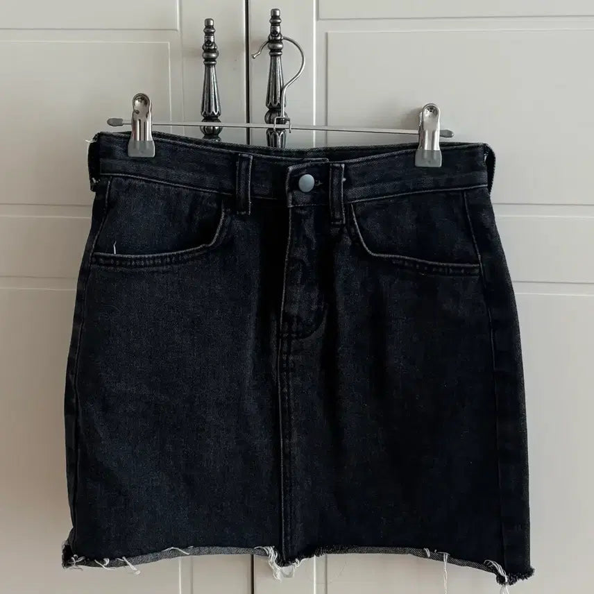 [BUNJANG] Black Denim Skirt / 흑청 데님 스커트